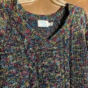 Time and Tru Colorful Knit Top